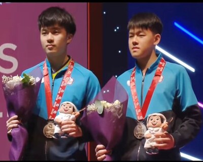 恭賀本校桌球隊 高承睿同學 榮獲2025年世界桌球錦標賽男子雙打銀牌!!圖片