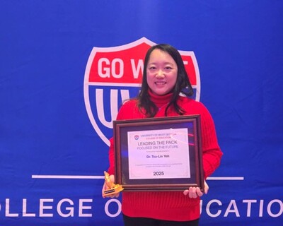 恭喜國際所校友葉子琳博士勇奪西喬治亞大學2025年度最佳新進教師獎